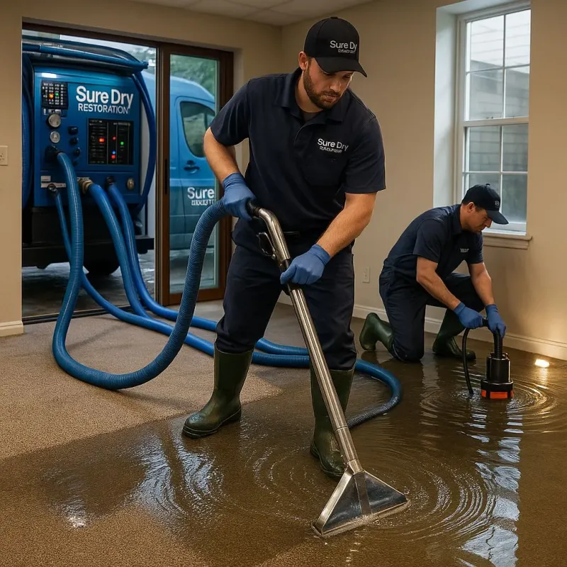 Water Extraction and Removal process in North Muskegon, MI